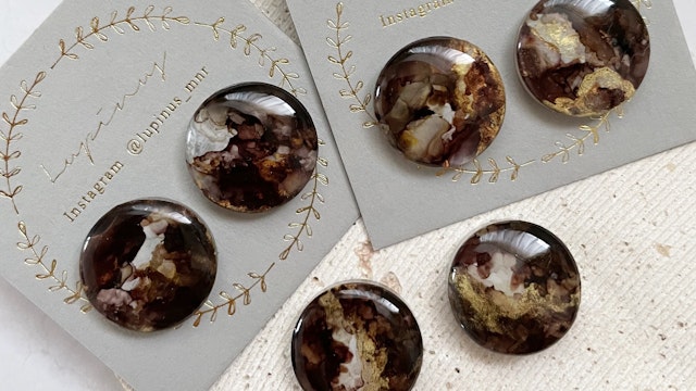 【レジン初心者さん向け】意外と簡単!きれいなマーブル模様の作り方