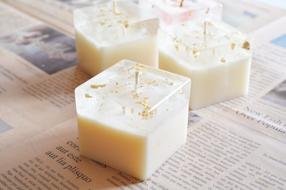 【２】高級感漂う『ホワイトマーブルキャンドル』の作り方