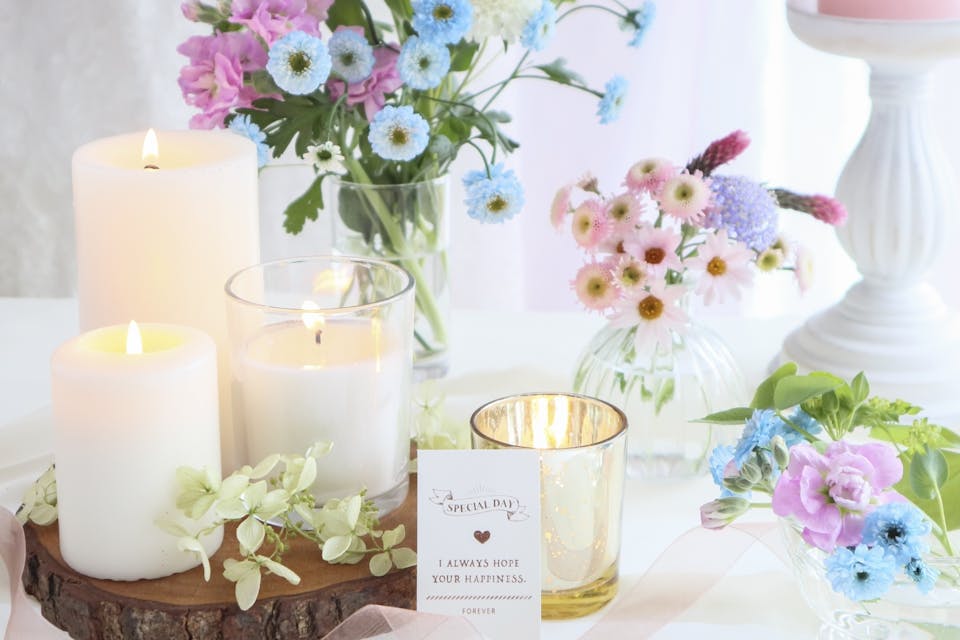 ウェディングにおけるキャンドルの活用例