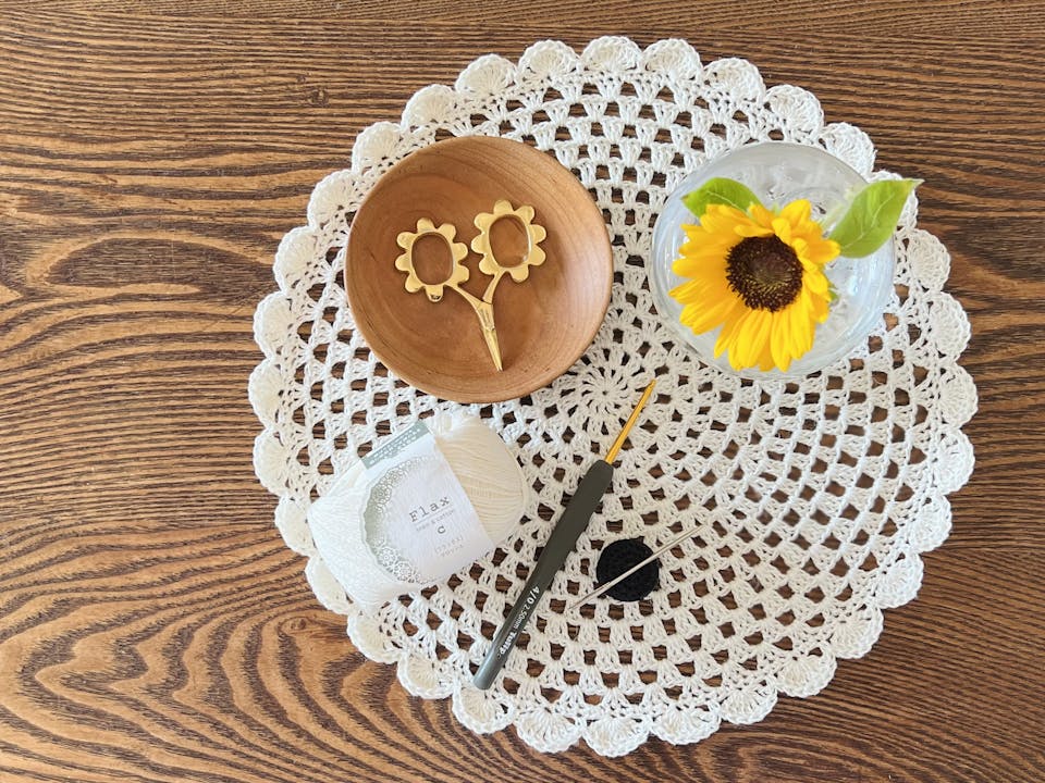 uzu.「リフ編み(丸)コースターの作り方」