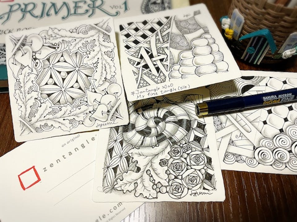 絵心不要のアートの世界！線を楽しむゼンタングル®︎講座