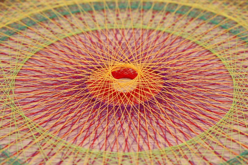 糸かけ曼荼羅アート