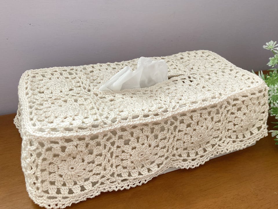 アミーズ・クロッシェ ＊Chiwami＊「レースモチーフのティッシュカバー〈前半〉」