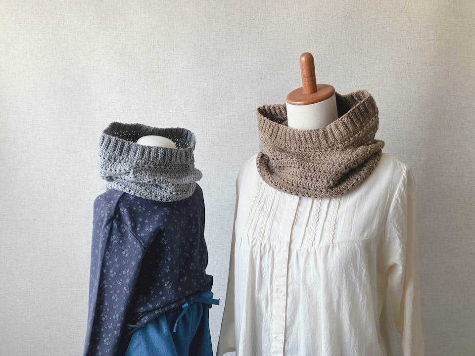 ATELIER *mati*「【PDF編み図付き】交差編みの一筆書きバラクラバの作り方」