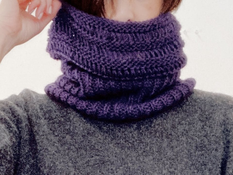 ey_knits「Driving Rib Cowl(PDF付き)」