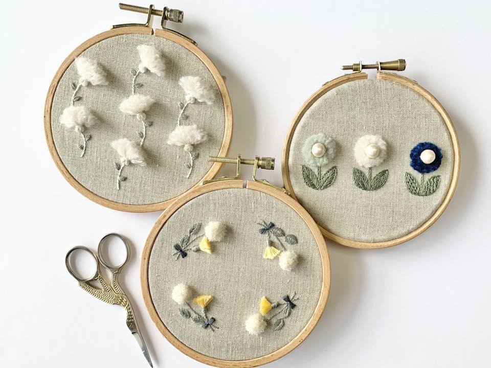 はじめてでも可愛くできる！ふわふわ立体刺繍講座