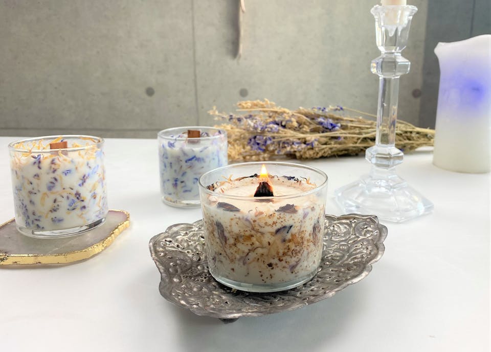 Cocovela aico「ハーブソイアロマキャンドルの作り方」