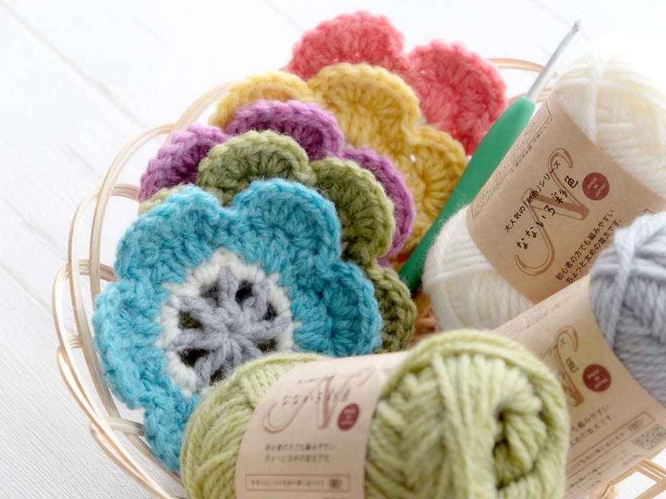 ニコ編み「Step by Setpで編み始める、コースターとミニ・エコバッグ講座」