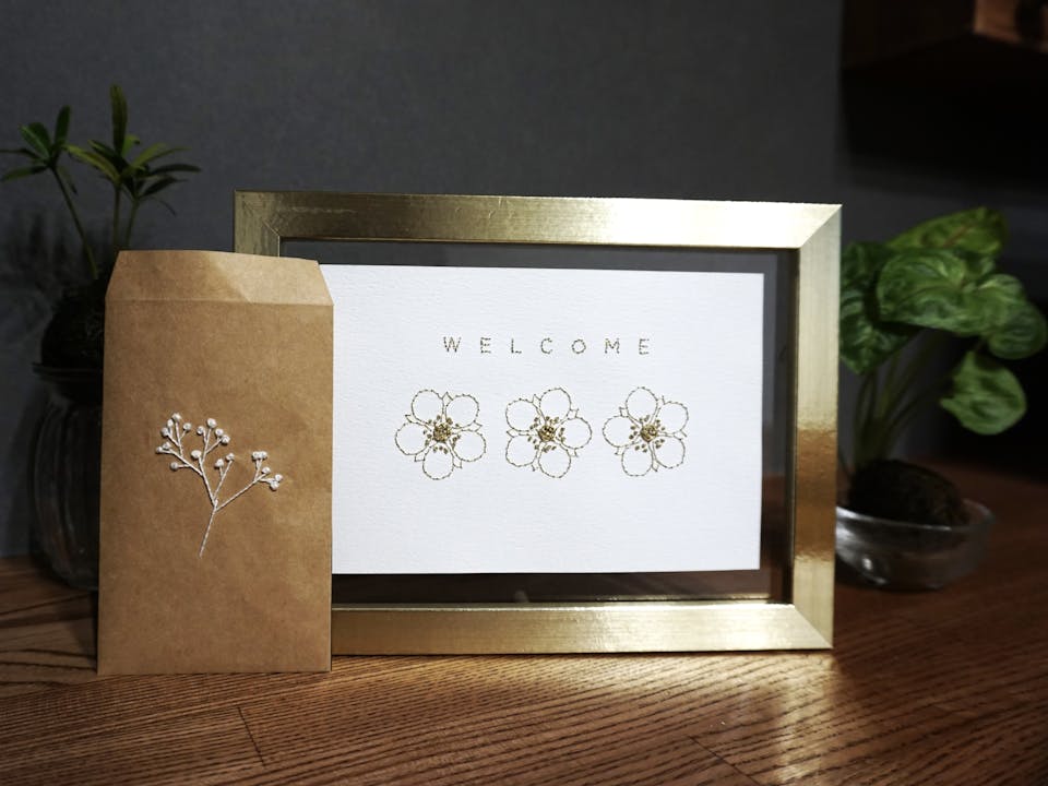 「紙刺繍のポチ袋・カード」作り講座