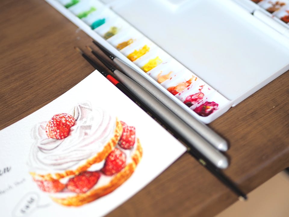 きのっこ「水彩絵の具で描く kinokkoのスイーツイラスト&ノート講座」