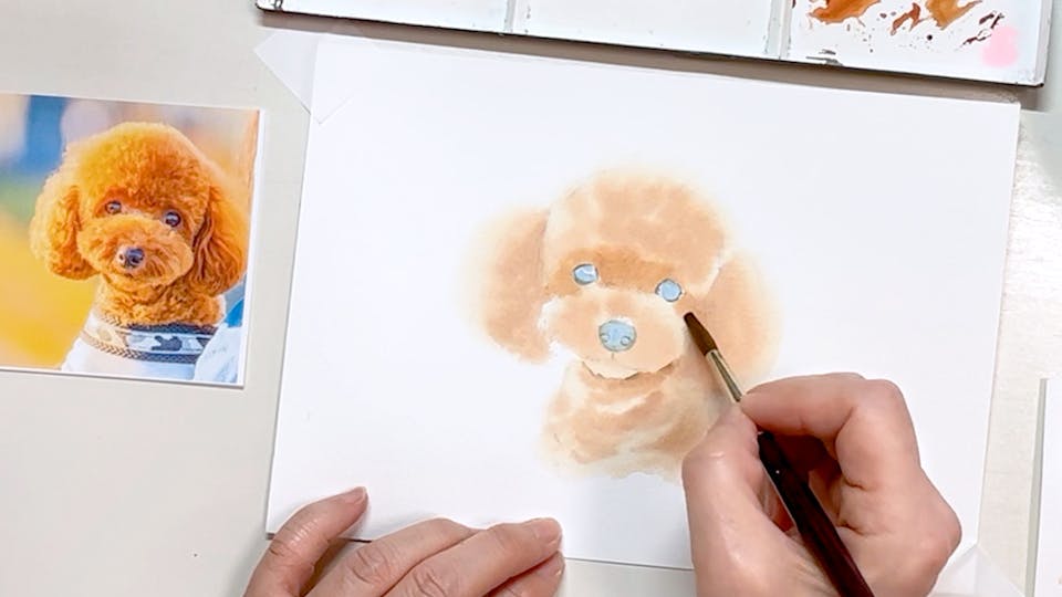 Atelier Ayaka 野田悦子「【初心者からはじめる】透明水彩で描く！トイプードル・マルチーズ講座」