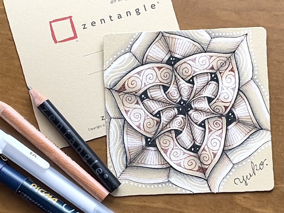 おしゃれなゼンタングル®︎作品を簡単に描くコツを3つ紹介！着実に上達