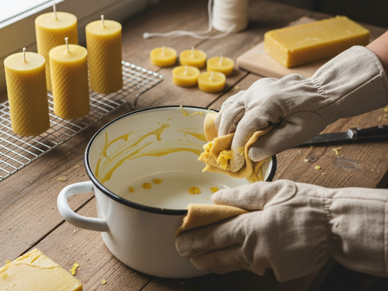 ◼︎道具に残った蜜蝋を処分する際の方法