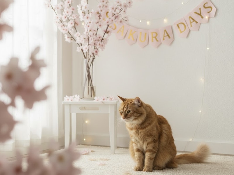 アイデア2)桜の季節✖️猫