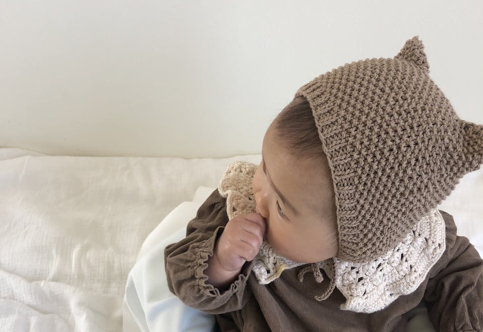 TAMAO「棒針で編む〜赤ちゃんに編んであげたいねこさんボンネット講座」