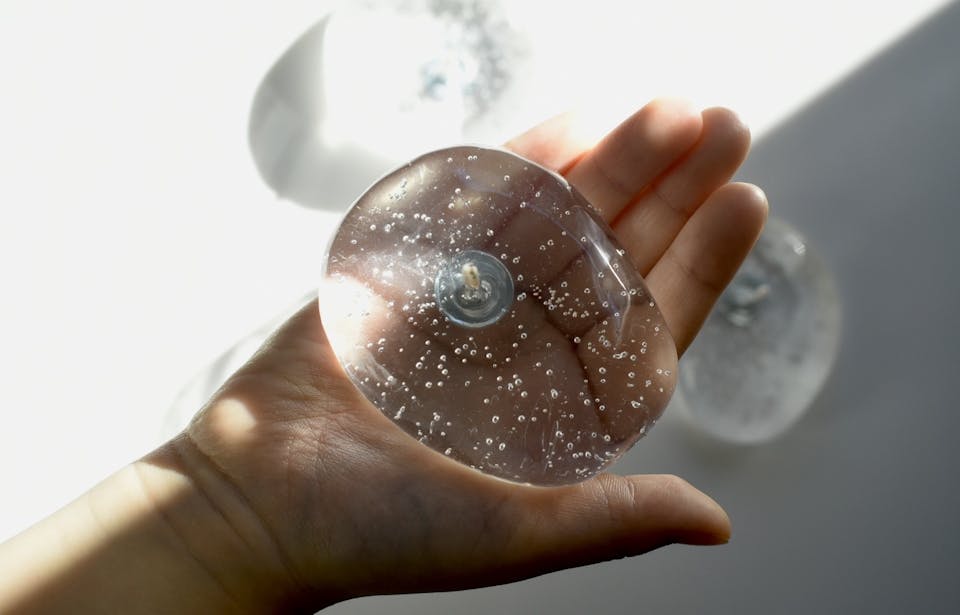 作品1：水の石キャンドル