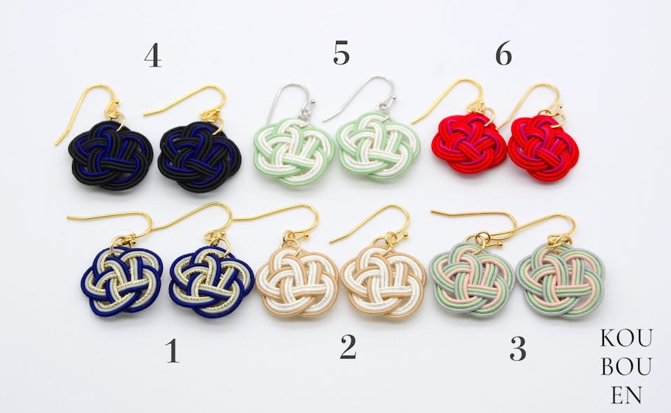 水引ピアスの作品アイディア