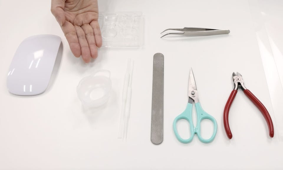 マーブル模様のレジンパーツ｜必要な材料・道具