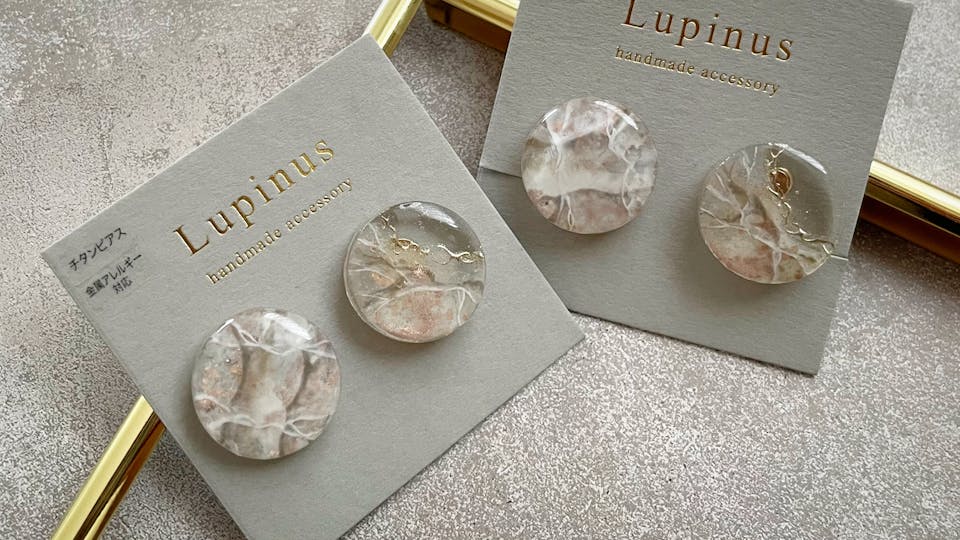 【レジン】フェミニン風大理石