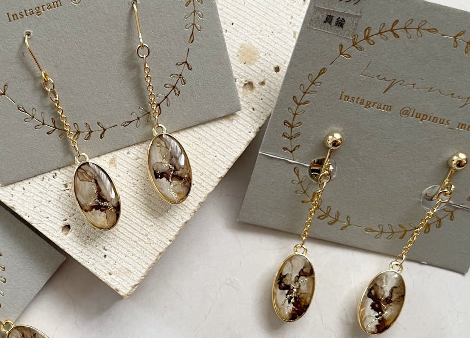 【レジン】華奢ニュアンス大理石