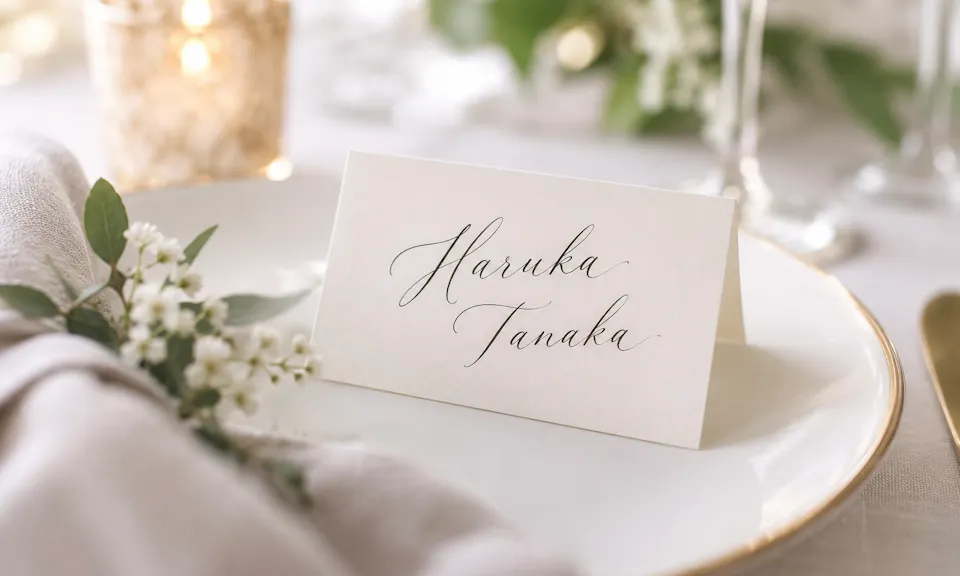 結婚式の席札
