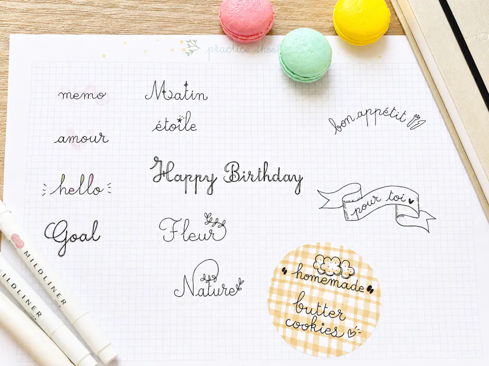 ボールペンで書く、かわいい「フランス筆記体」講座