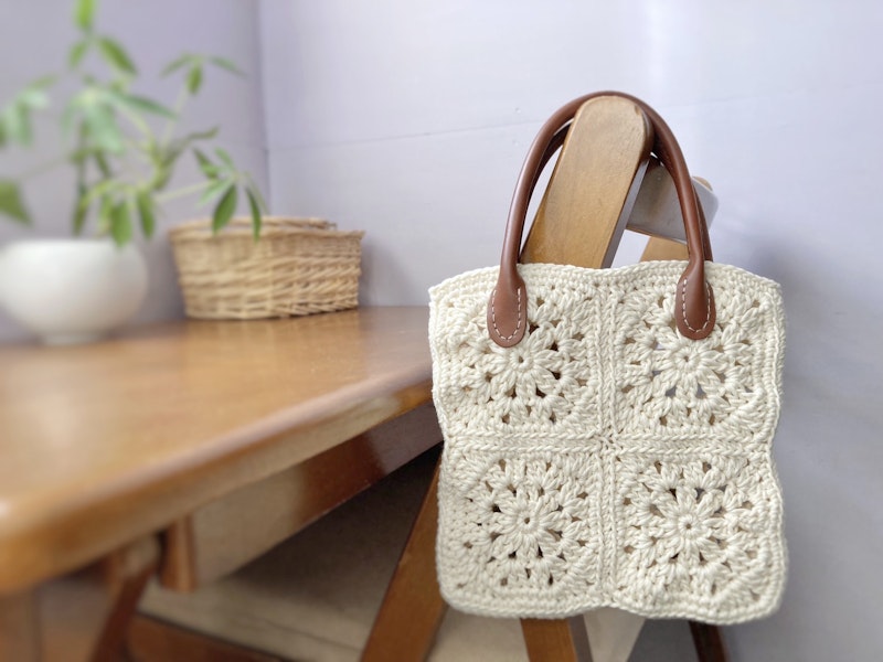 新作からSALEアイテム等お得な商品満載 毛糸バッグ 手編み （ハンドメイド 編み物バッグ ハンドメイド 編み物・毛糸
