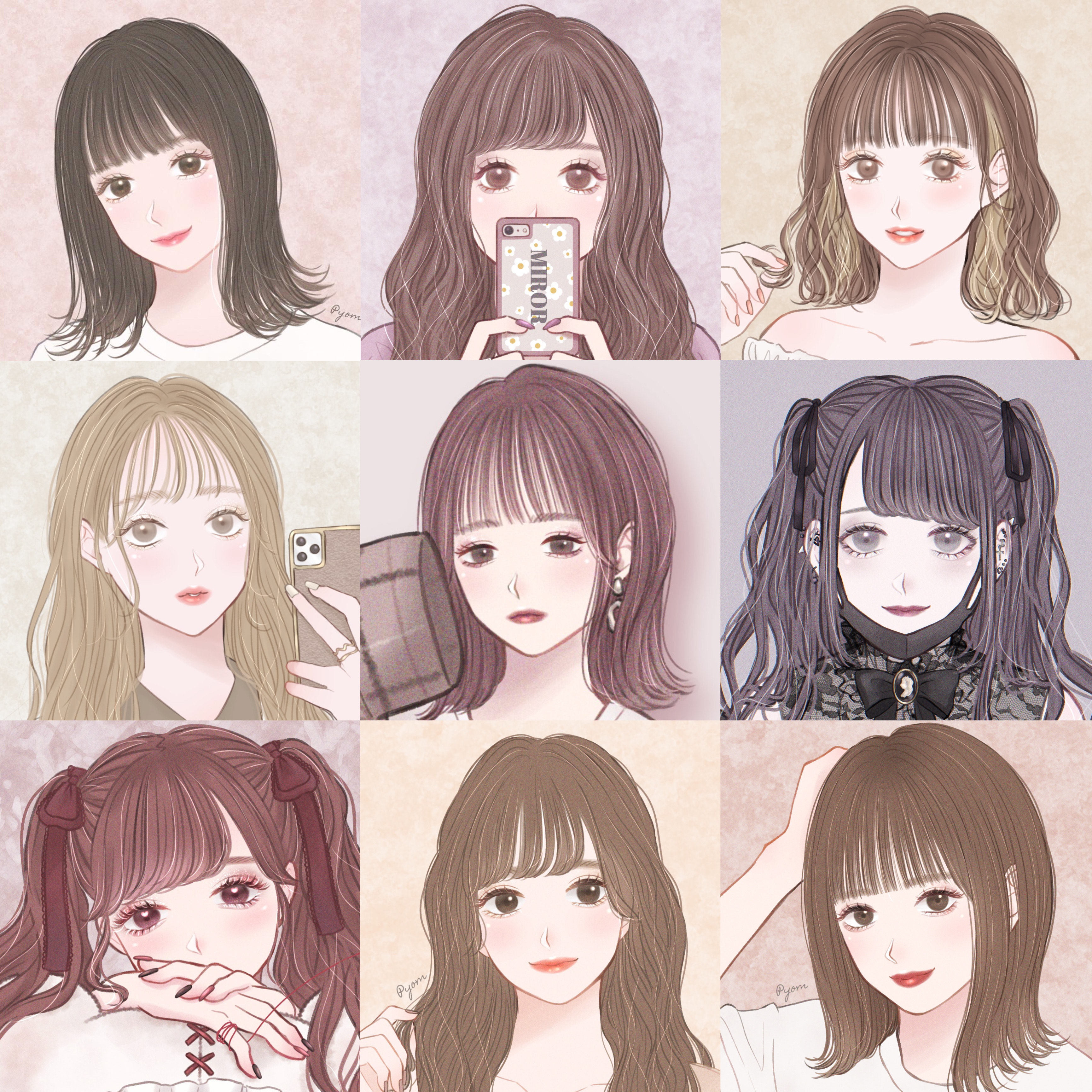 √完了しました！ 髪型 一覧 イラスト 134258女 髪型 一覧 イラスト