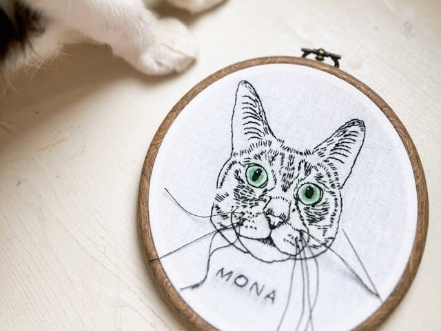 刺繍の基本から、壁掛けへの仕立てまでを学べるのイメージ画像