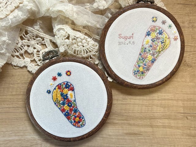 足型から作るお刺しゅう枠飾りとは？のイメージ画像