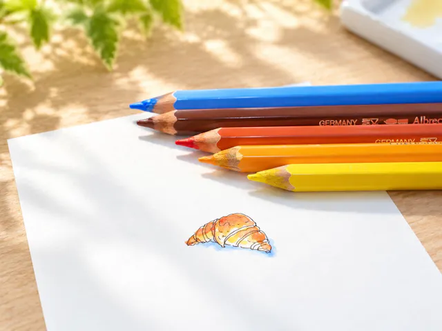 水彩色鉛筆ならではのやさしい色合いを楽しむのイメージ画像