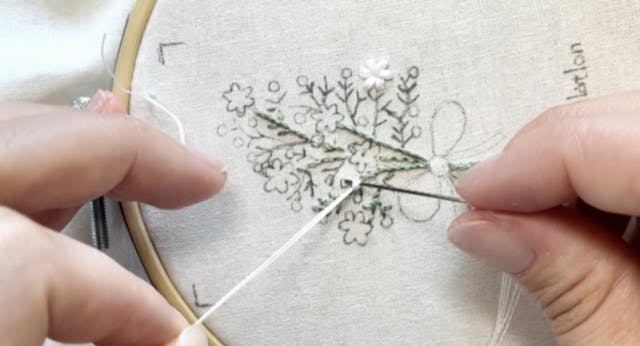 刺繍の基本的な8つのステッチが学べますのイメージ画像