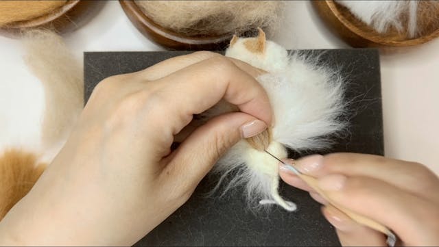 世界に１つの羊毛フェルト猫
【茶トラ白猫】作りに挑戦！のイメージ画像