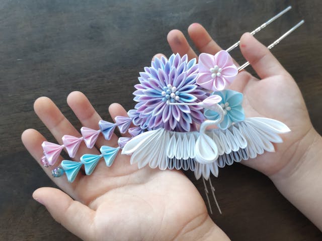 鶴とお花の「かんざし作り」に挑戦のイメージ画像