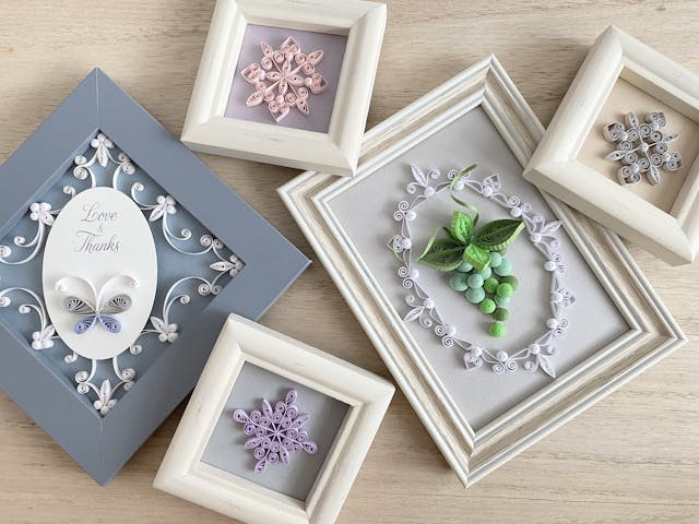 「5」個のクイリング作品作りに挑戦のイメージ画像