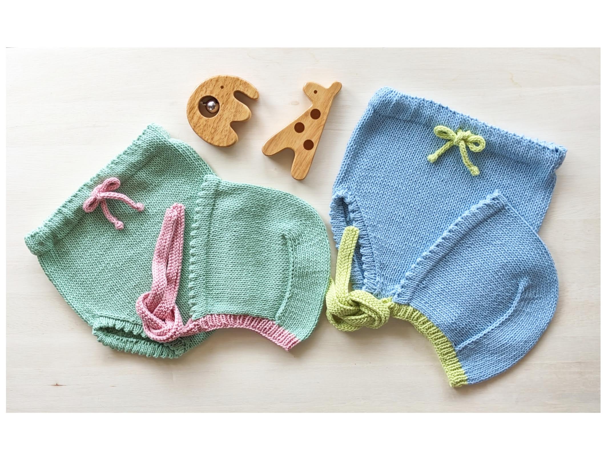 棒針編みで作る、ベビーニットの編み物講座 ~ baby bonnet & bloomers ~の紹介画像2