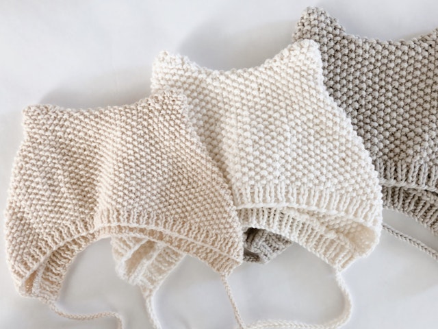 コースレッスン】棒針で編む〜赤ちゃんに編んであげたいねこさん