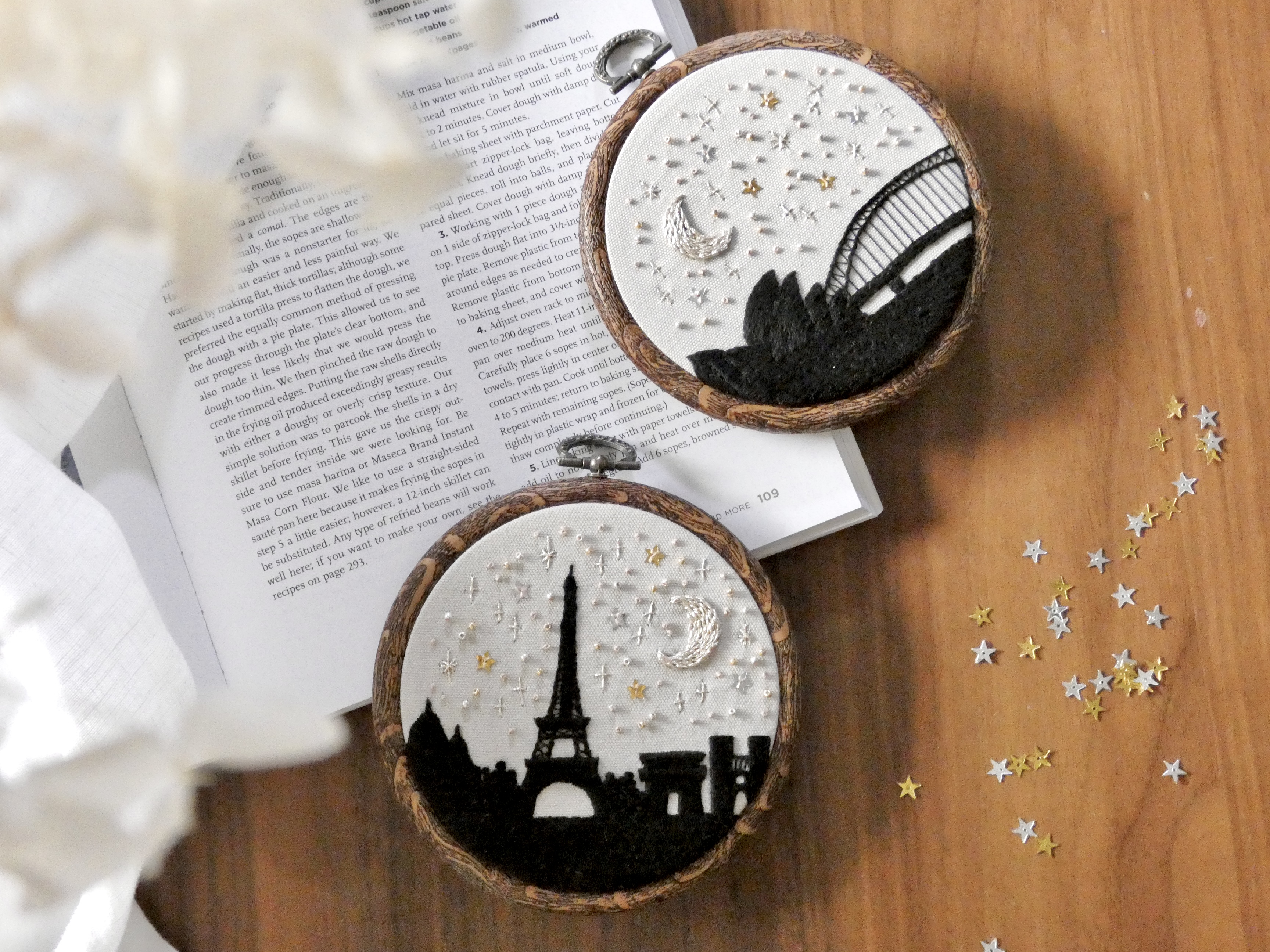 【初心者さんも安心☆】金銀の星たちでつむぐ刺繍アートの壁飾り・PARCELの星空刺繍講座の紹介画像2