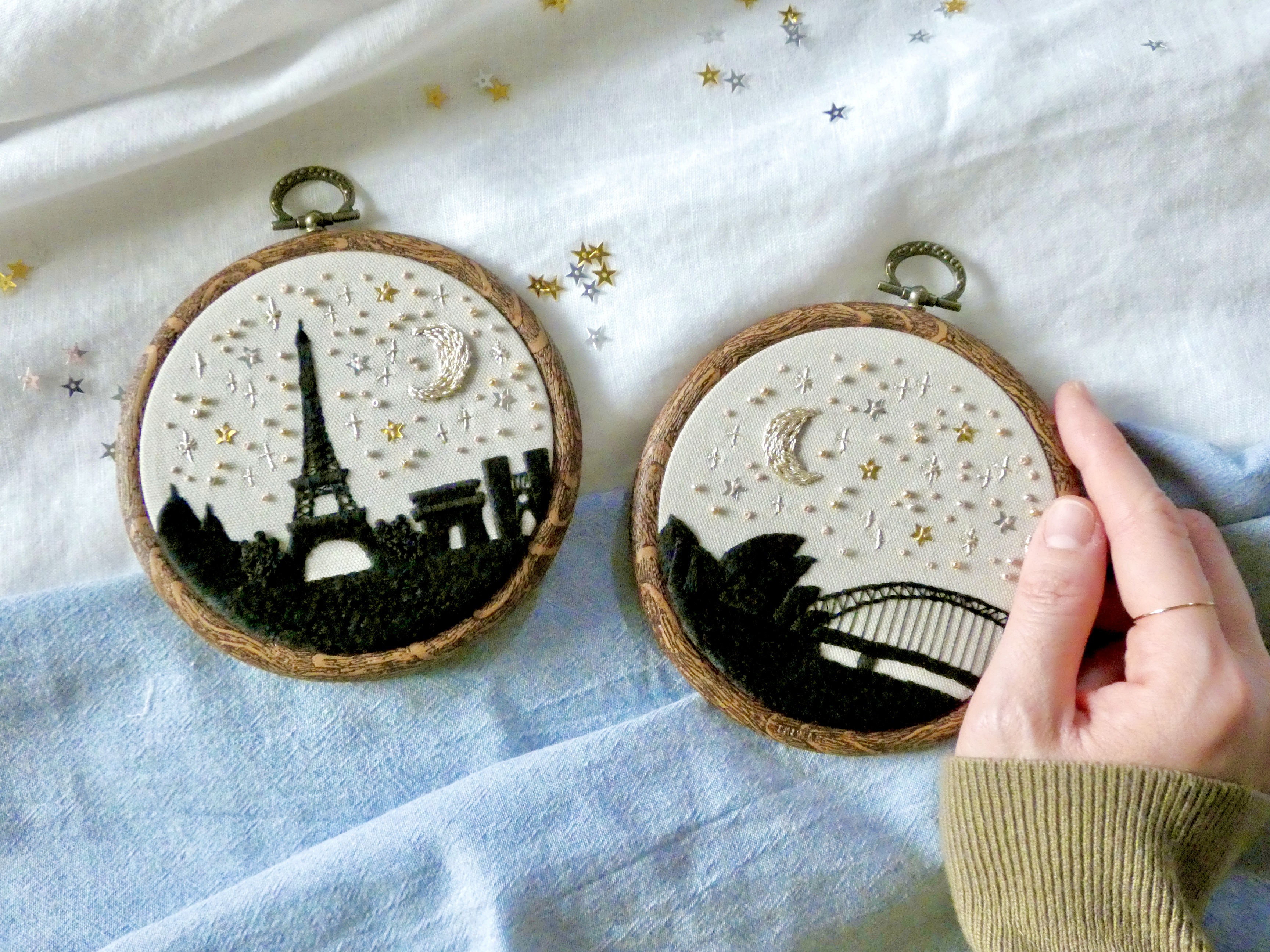 【初心者さんも安心☆】金銀の星たちでつむぐ刺繍アートの壁飾り・PARCELの星空刺繍講座の紹介画像3