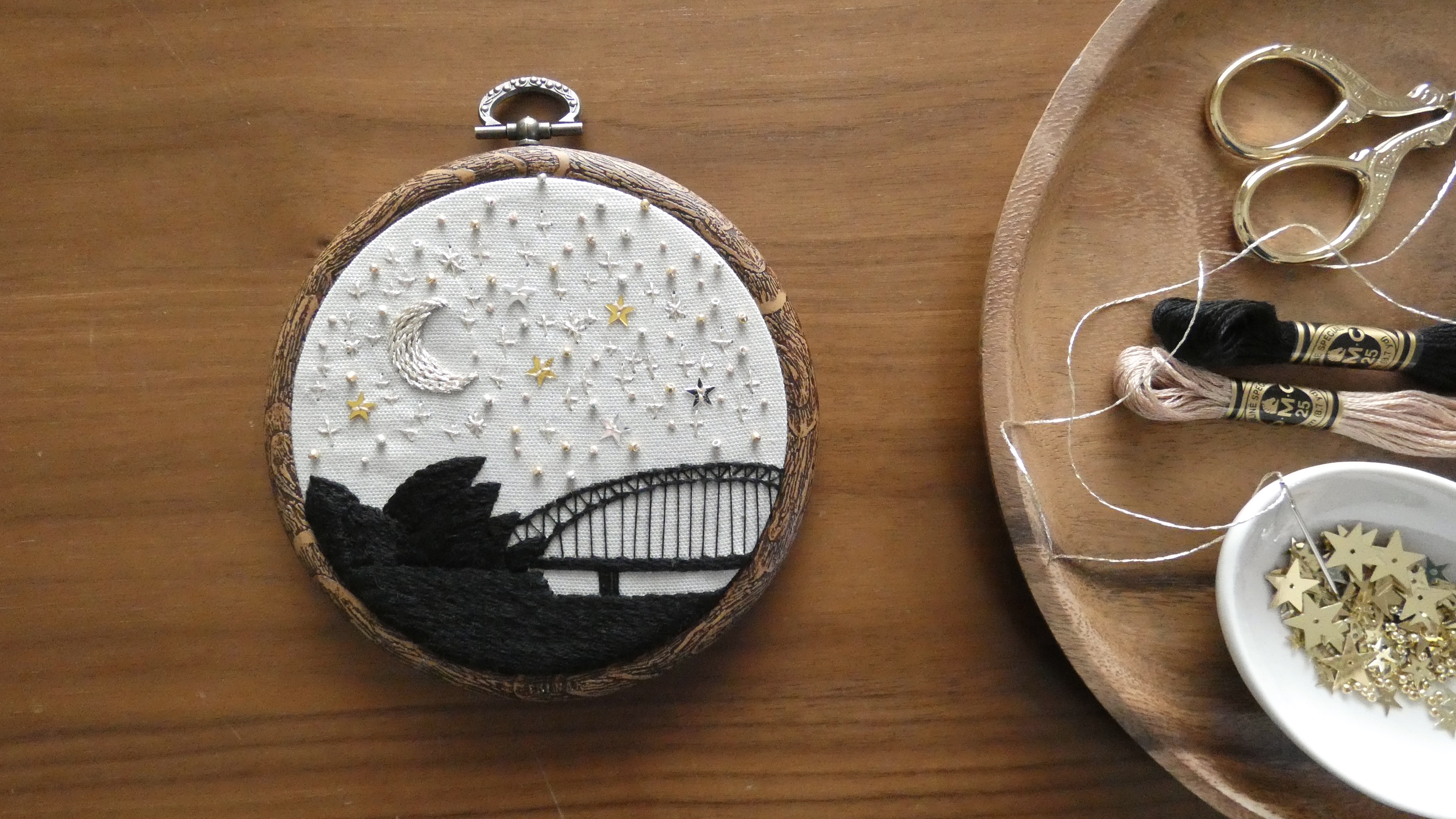 【初心者さんも安心☆】金銀の星たちでつむぐ刺繍アートの壁飾り・PARCELの星空刺繍講座の紹介画像5