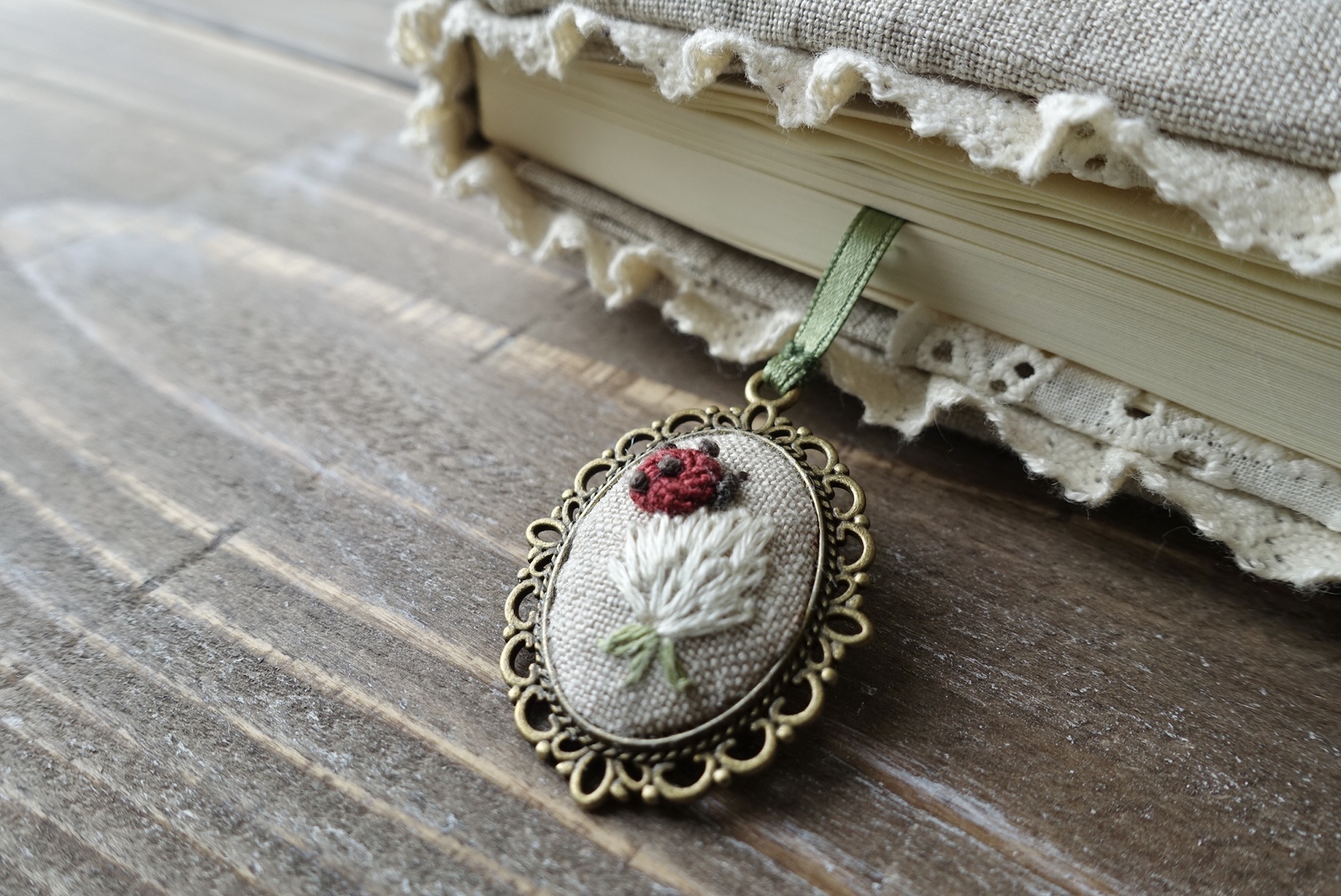 【ボタニカル刺繍で愉しむ】アンティークな手帳カバー・ブックカバー制作マスター講座の紹介画像5