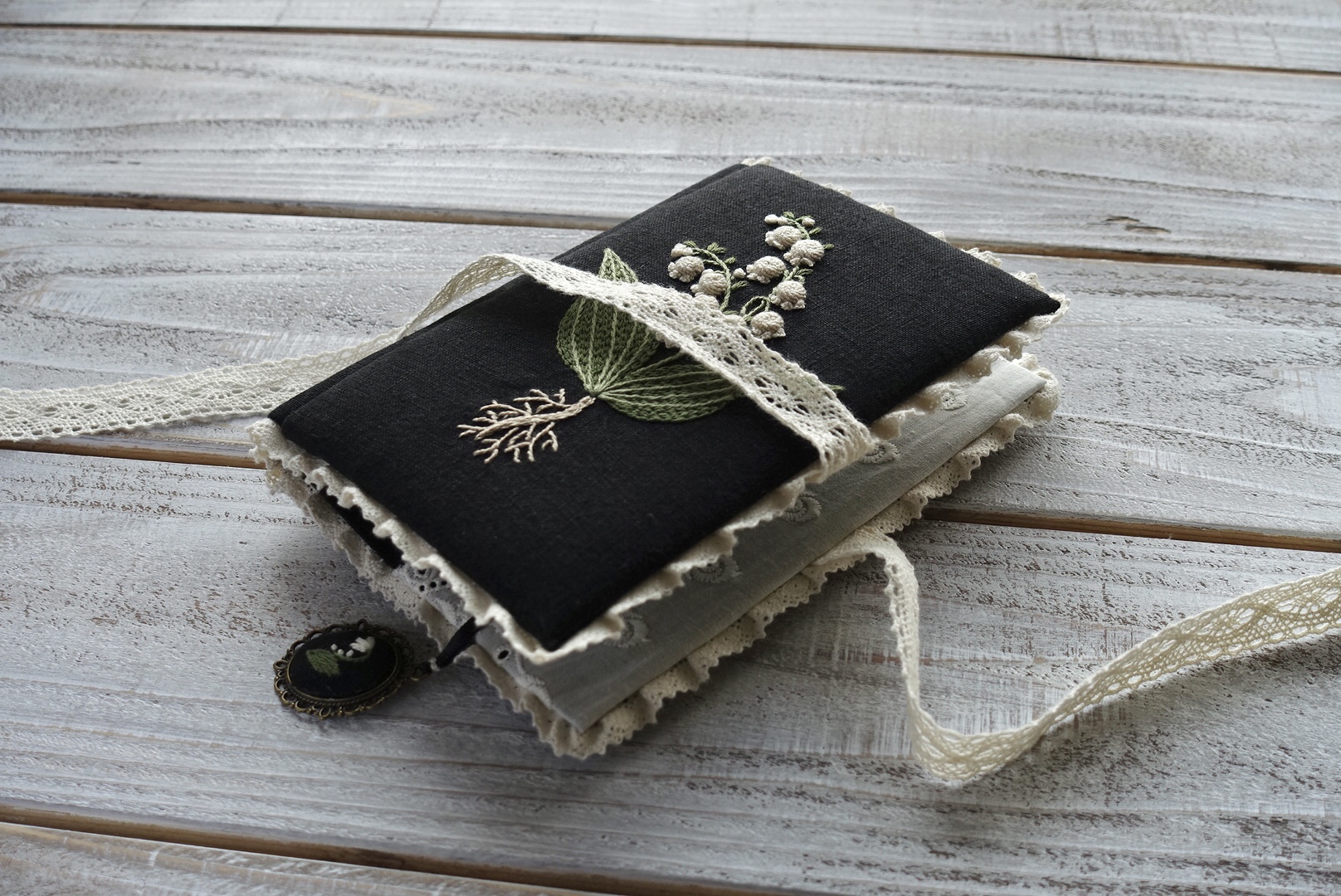 【ボタニカル刺繍で愉しむ】アンティークな手帳カバー・ブックカバー制作マスター講座の紹介画像6