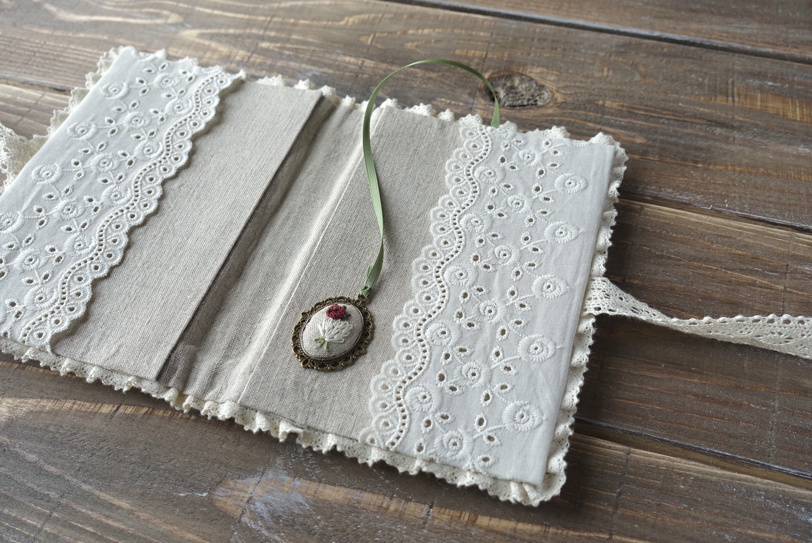 【ボタニカル刺繍で愉しむ】アンティークな手帳カバー・ブックカバー制作マスター講座の紹介画像11