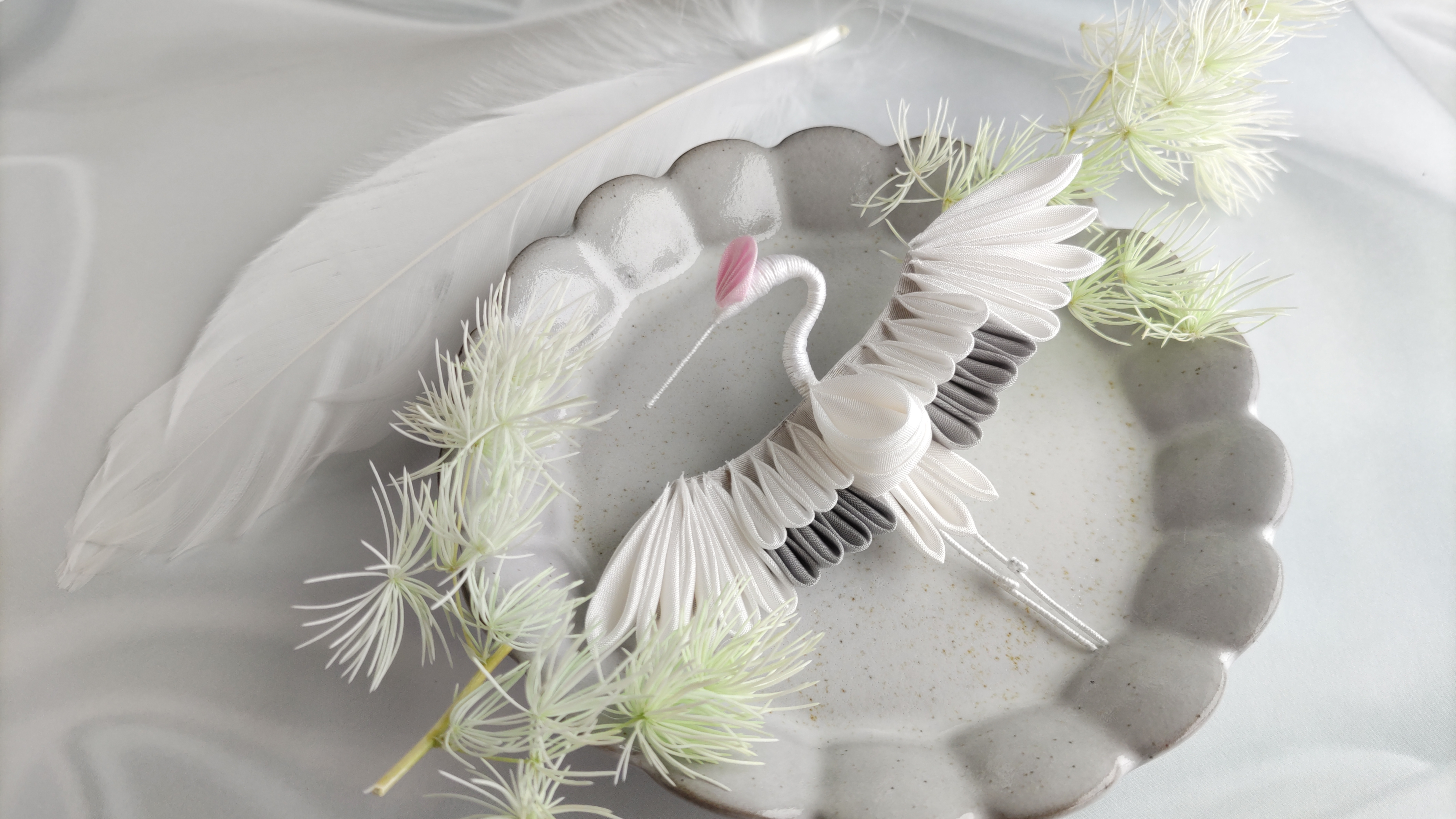 初めてのボンドつまみ細工講座 (鶴とお花のかんざし)の紹介画像3