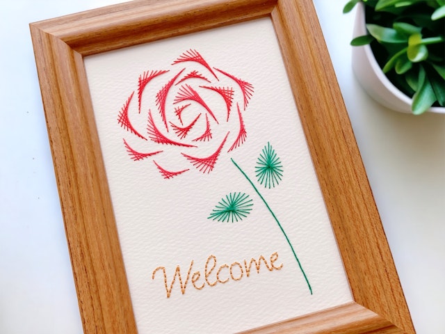 ~お花モチーフを愉しむ~基礎から学べる初めての紙刺繍講座