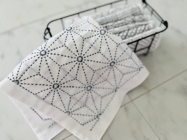  刺し子図案「麻の葉」のマスター講座