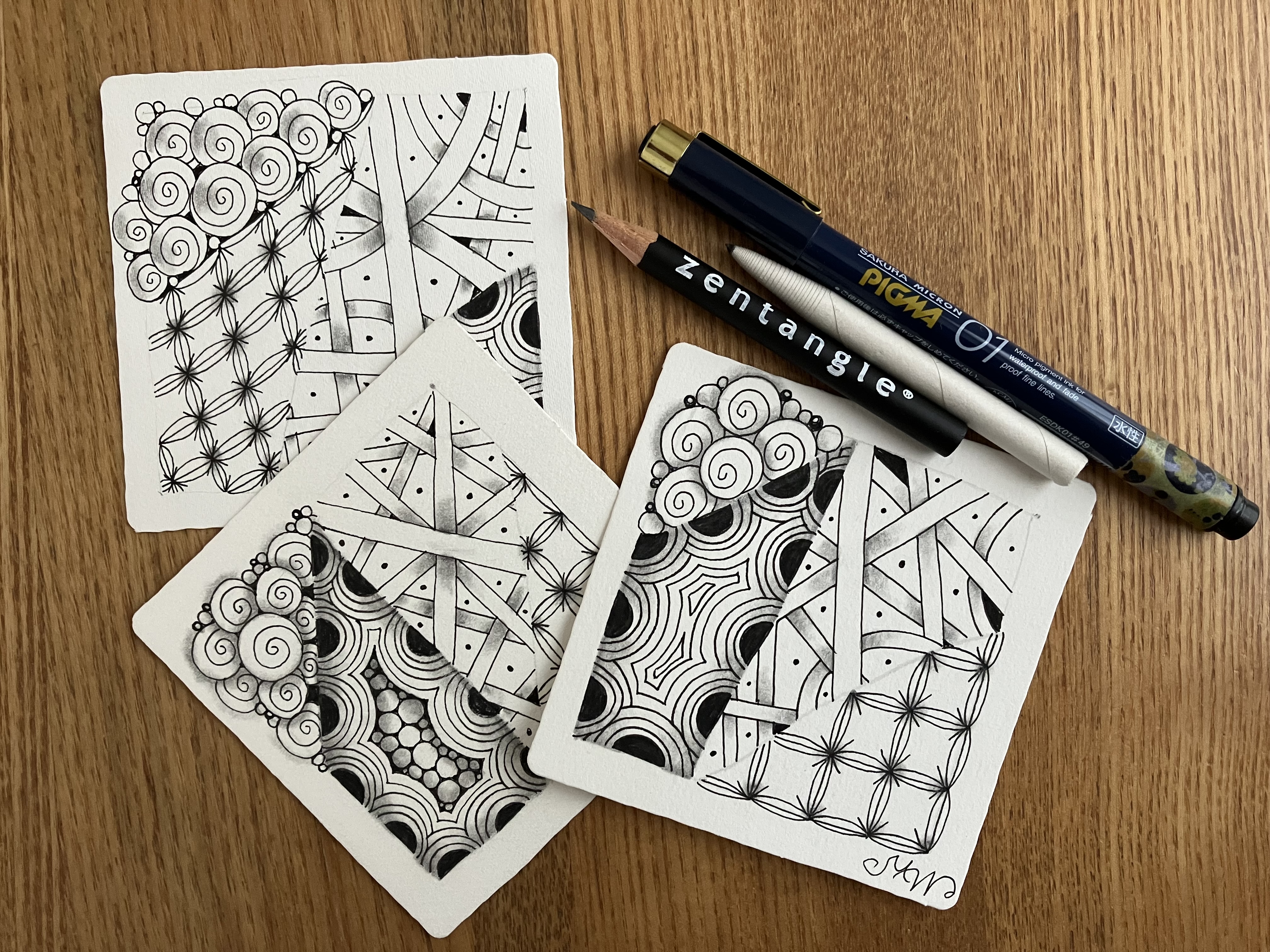  和風なタイルを描く、ゼンタングル講座の紹介画像2