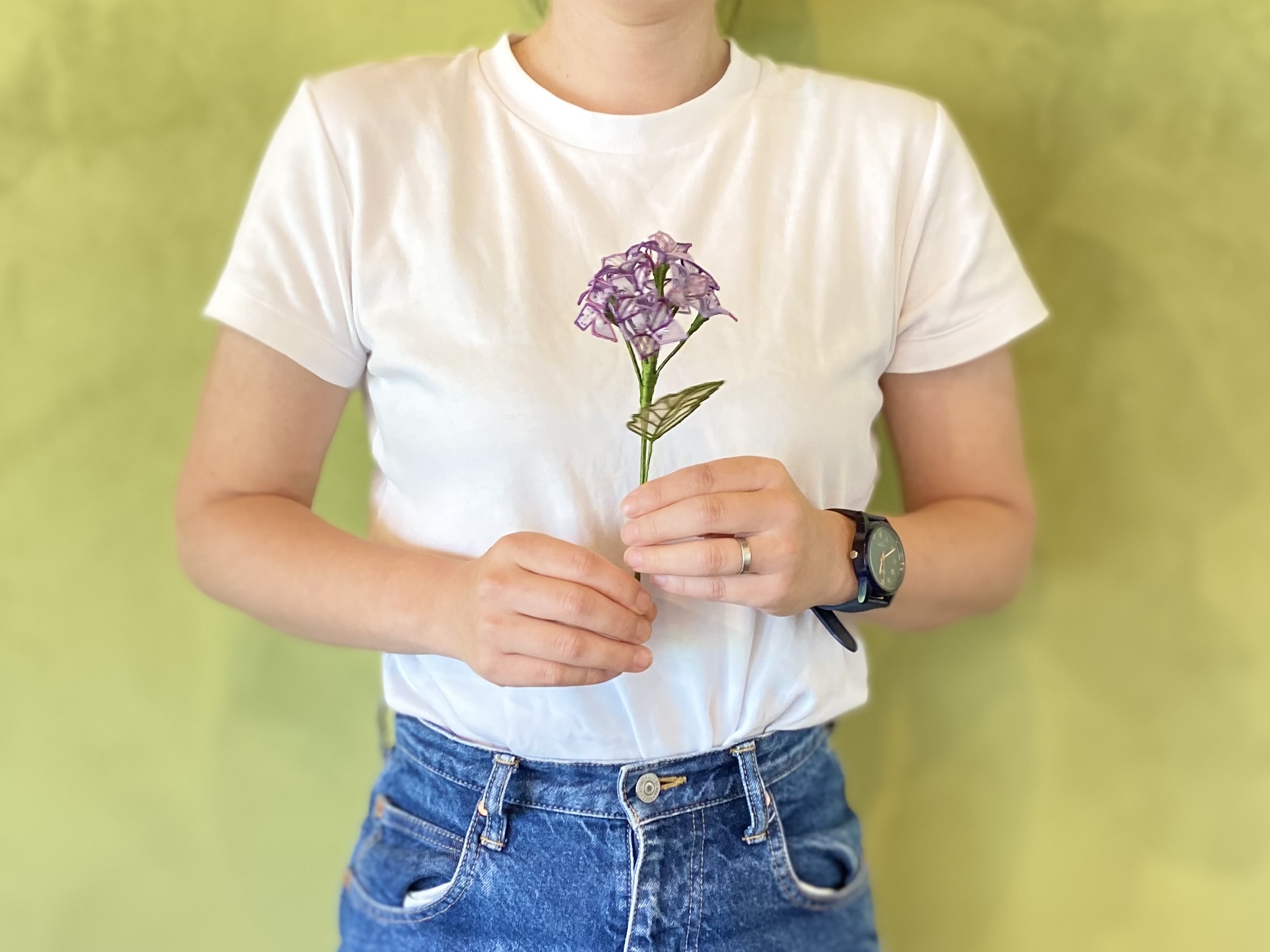 オーガンジーで作る、紫陽花の立体刺繍講座の紹介画像4