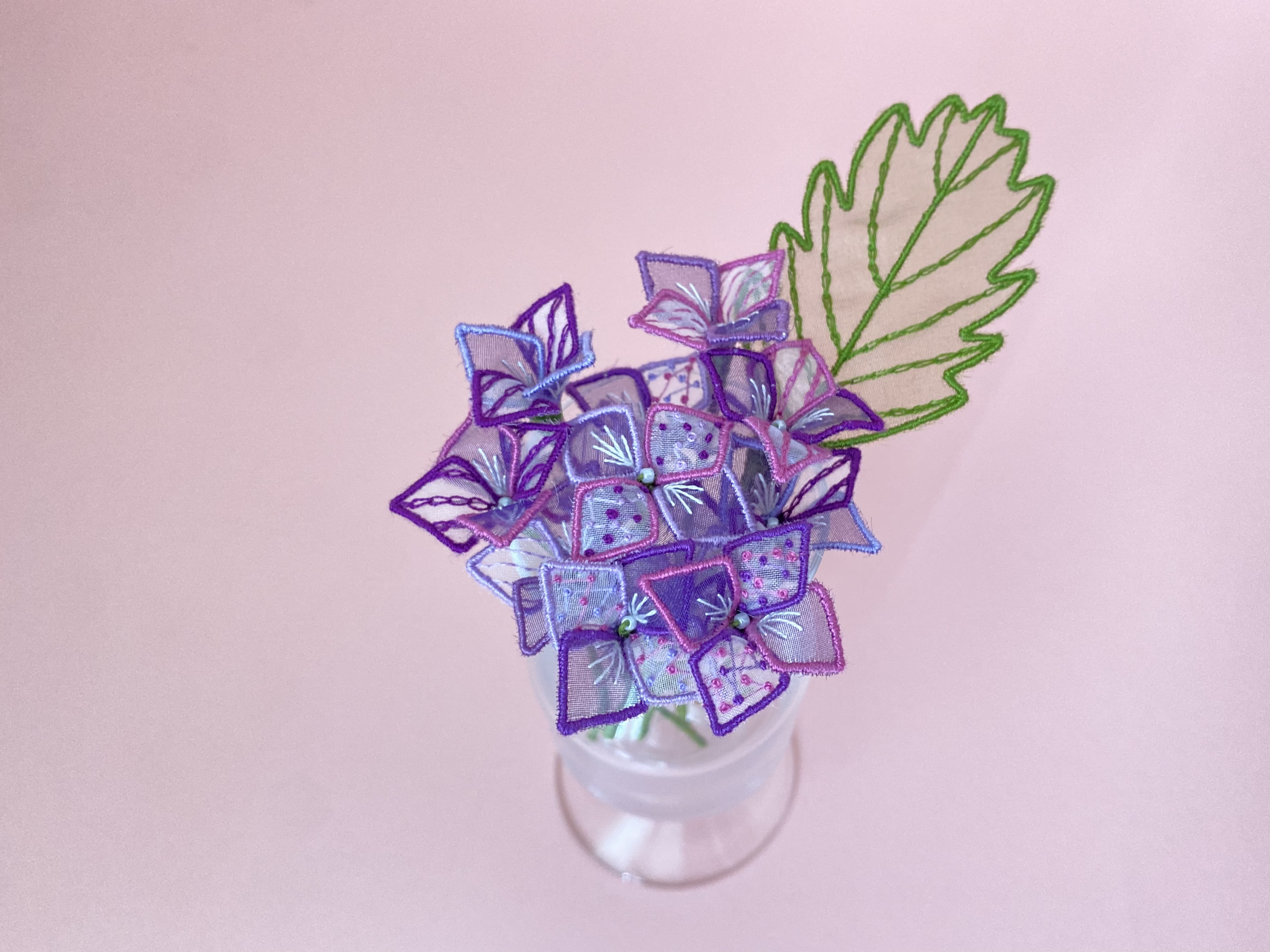 オーガンジーで作る、紫陽花の立体刺繍講座の紹介画像5