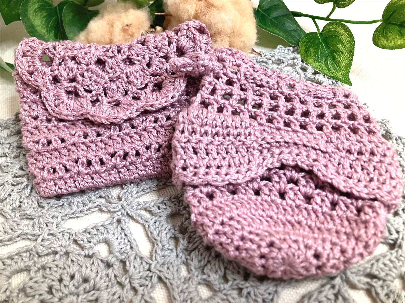 ATELIER*mati*のかぎ針編み小物制作講座〜手乗りサイズの巾着とポーチ〜の紹介画像2